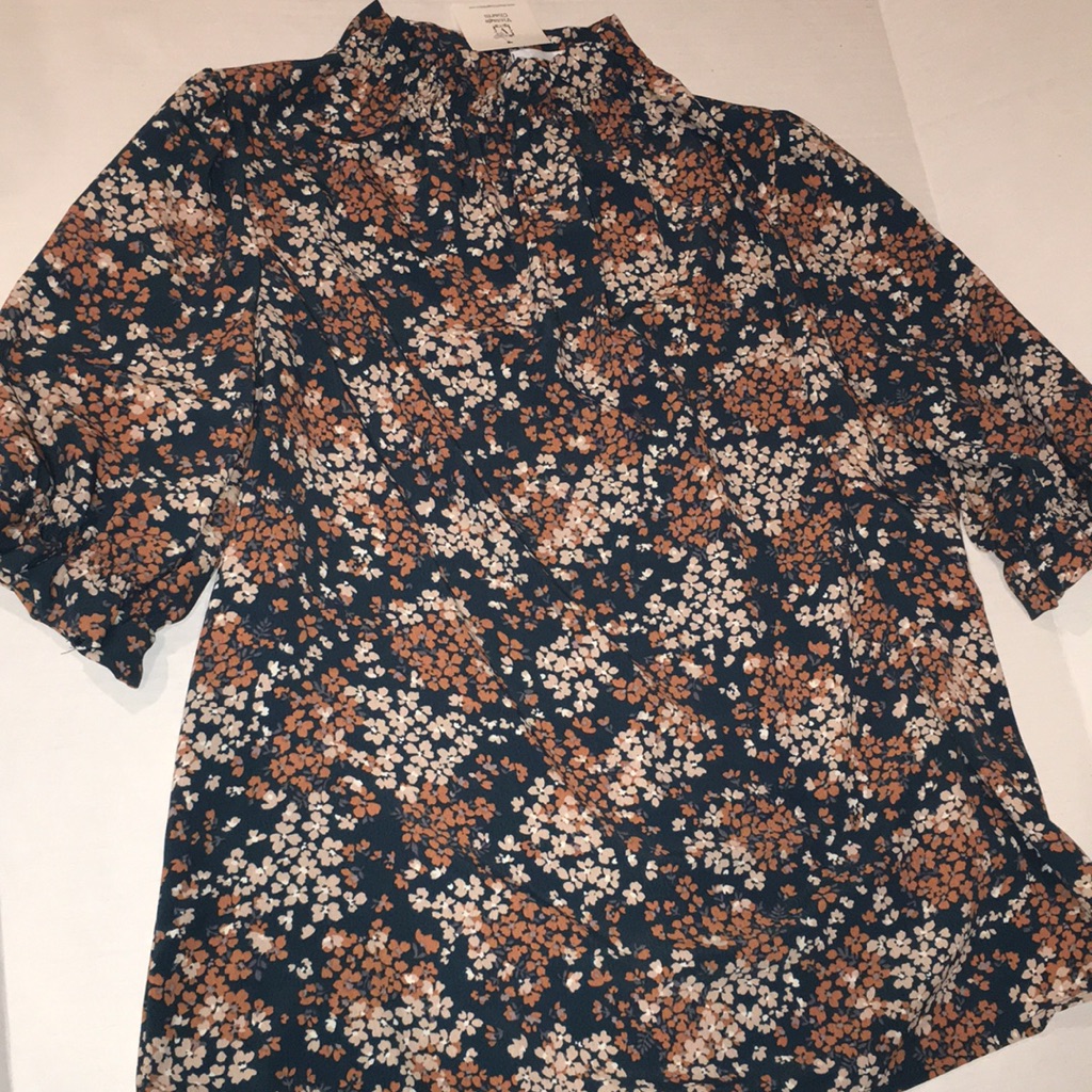 Nwt Vintage Charm Puff Sleep Blouse | Floral Print | Size M